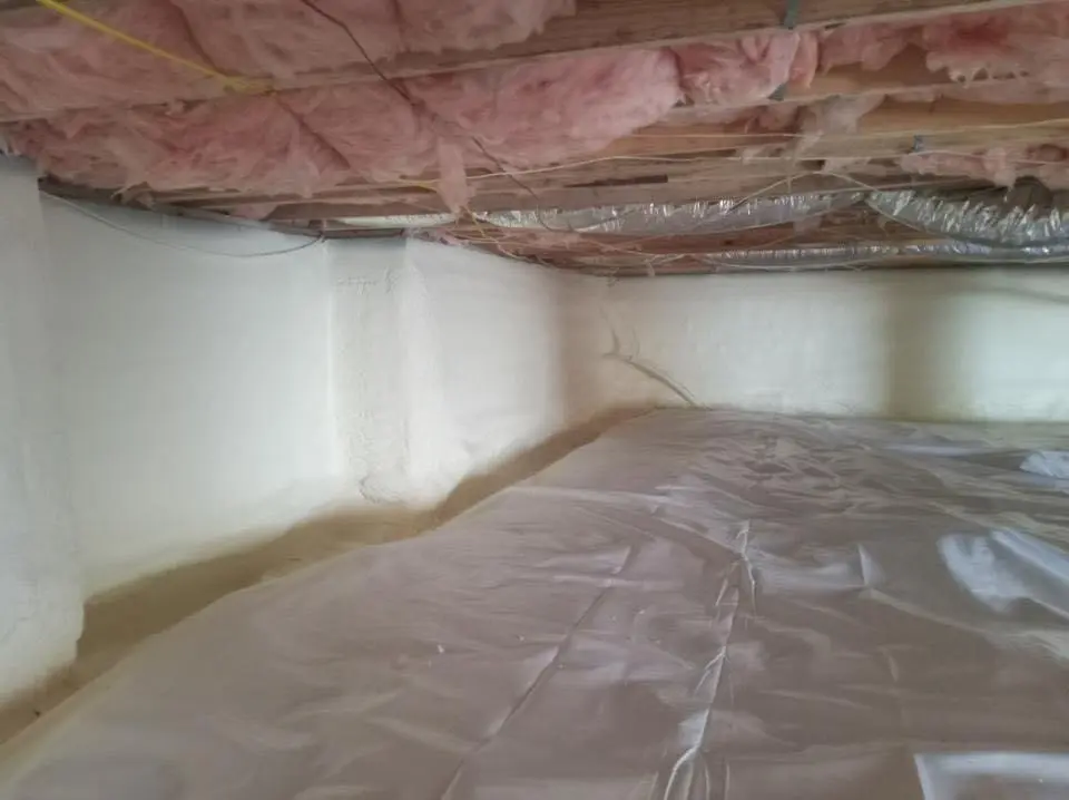 Crawl space encapsulation with closed-cell spray foam for Spray Foam Roofing in Weslaco